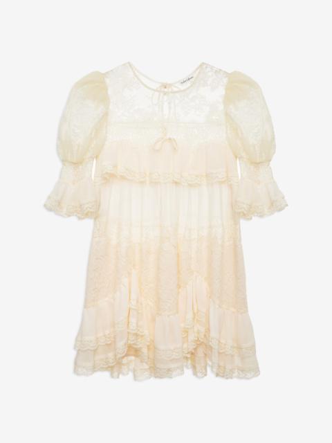 For Love & Lemons Elara Ruffle Mini Dress