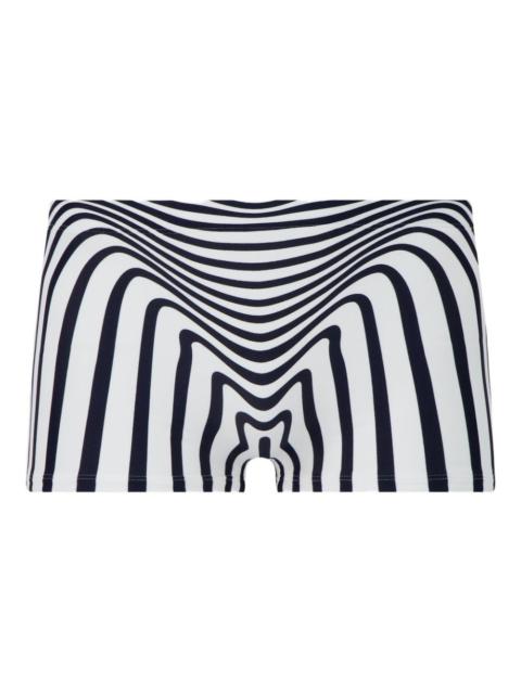Jean Paul Gaultier morphing stripes shorty