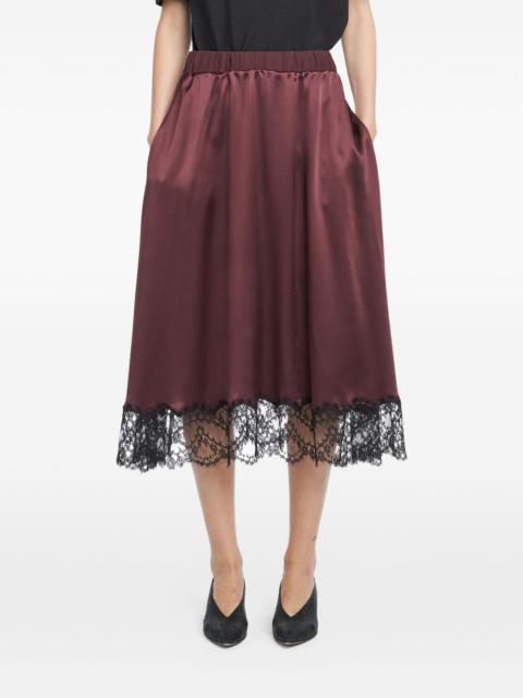 MARIA McMANUS lace-trimmed midi skirt