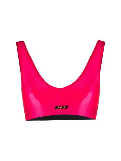 MSGM 로고 인쇄 작물 탑