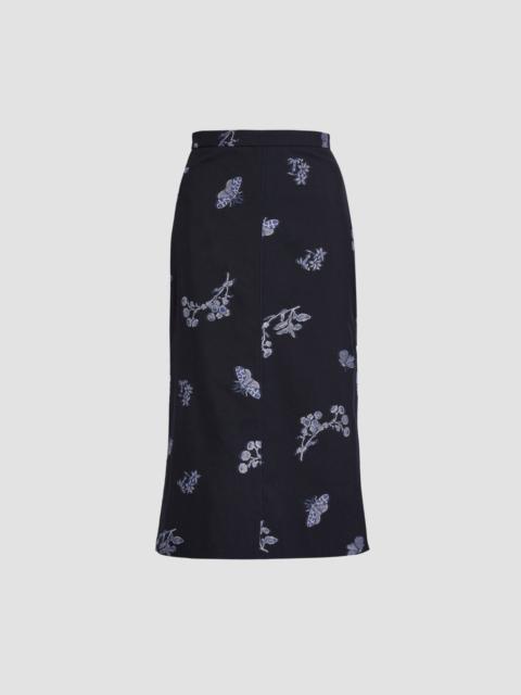 Erdem JACQUARD PENCIL MIDI SKIRT