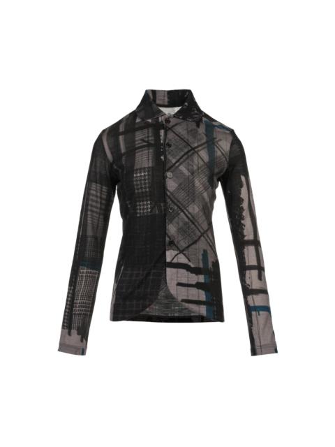Y's Round Collar Printed Cardigan