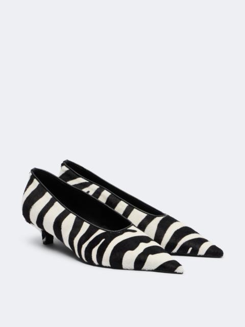 TOTEME Zebra-print calf hair pumps