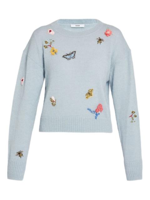 Erdem embellished crew neck sweater