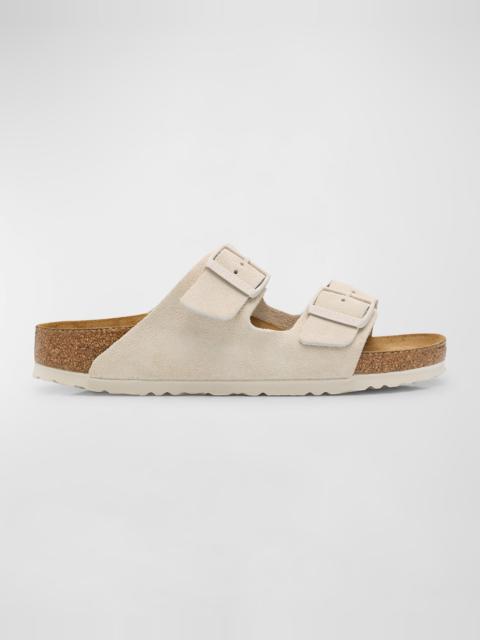 Arizona Suede Dual-Buckle Slide Sandals