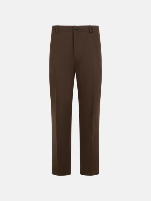 Burberry BROWN COTTON TROUSERS