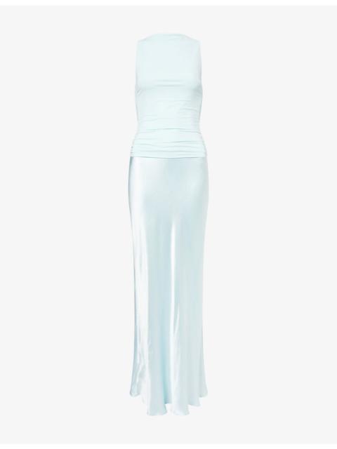 BEC + BRIDGE Mirabelle Backless Satin Maxi Dress