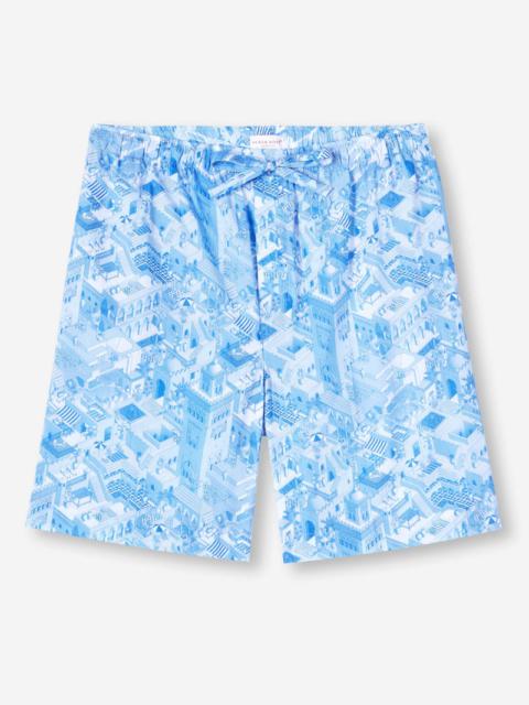 Men's Lounge Shorts Ledbury 70 Cotton Batiste Blue