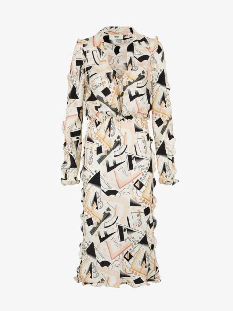 FENDI Multicolor silk dress