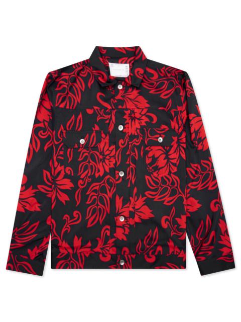 FLORAL PRINT BLOUSON - RED