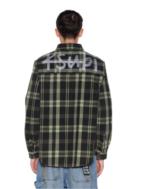 Ksubi ROSEBOWL LS SHIRT 1999 KHAKI CHECK