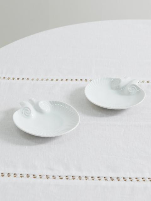 Gohar World Shell Set Of Two Porcelain Plates
