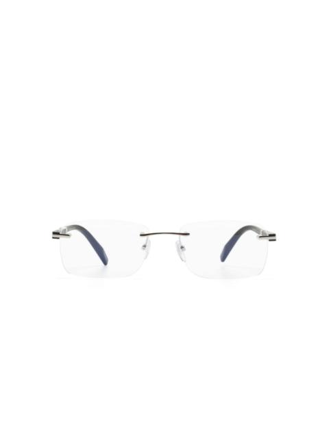 logo-plaque frameless glasses