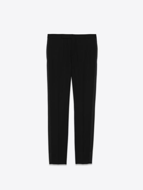 SAINT LAURENT tuxedo pants in grain de poudre saint laurent