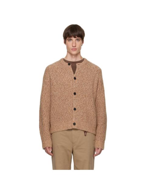 SOLID HOMME Beige Wool Button Cardigan