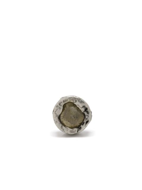 Parts of Four diamond-encrusted single stud earring