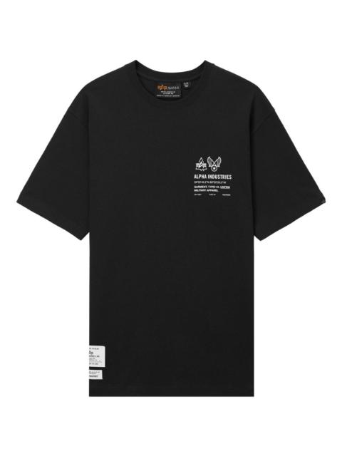 ALPHA INDUSTRIES logo-print crew-neck T-shirt