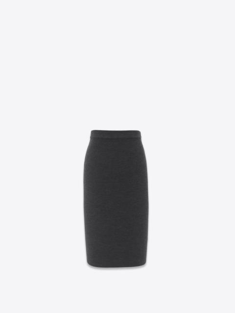 SAINT LAURENT pencil skirt in cashmere, wool and silk