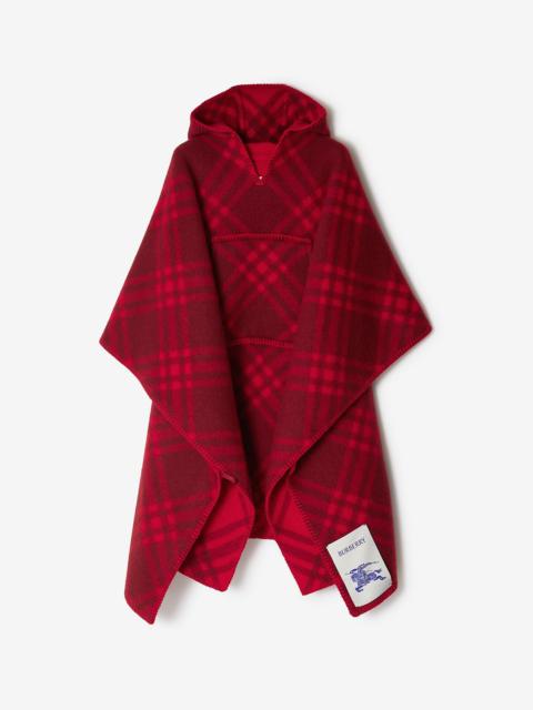 Burberry Check Wool Blanket Cape