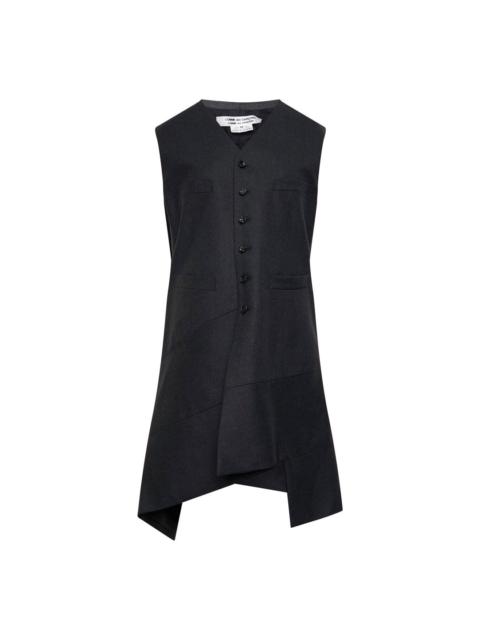 Comme des Garçons Comme des Garçons Asymmetric Longline Button Vest