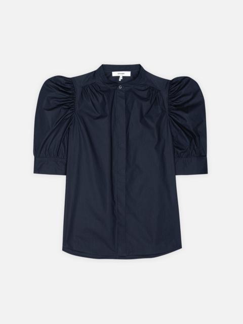 FRAME The Gathered Top in Navy
