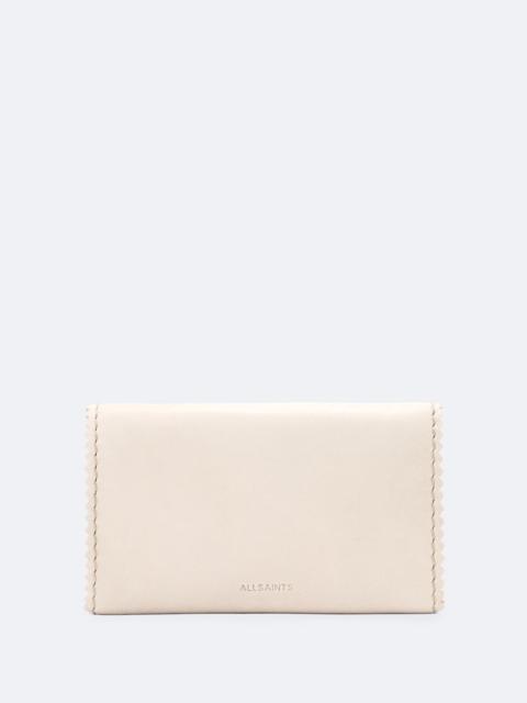 ALLSAINTS SILOH PINKED-EDGE LEATHER BI-FOLD WALLET