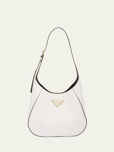 Prada City Calf Leather Hobo Bag