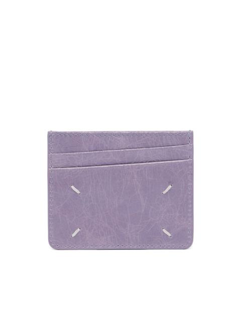 Maison Margiela crackled-leather card holder
