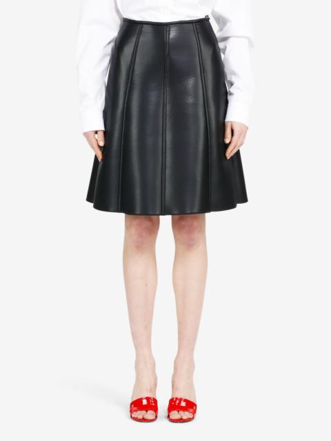 SYNTHETIC-LEATHER A-LINE SKIRT