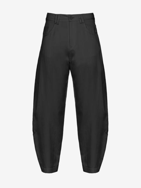 SATIN BARREL-LEG TROUSERS