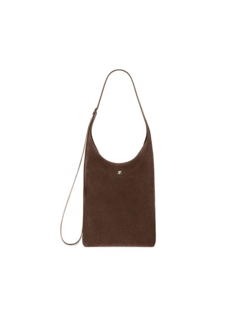 courrèges large Melt suede shoulder bag