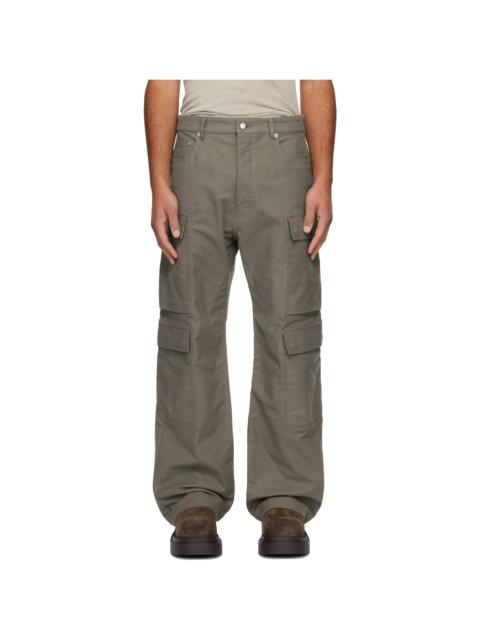 Rick Owens Gray Concordians Double Cargo Pants