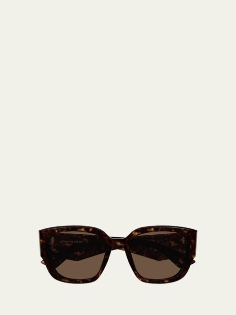 Alexander McQueen Rectangle Acetate Sunglasses