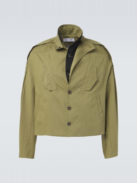 Kiko Kostadinov Egreta stiped cotton-blend jacket