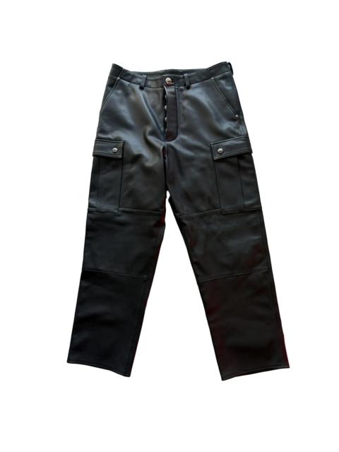 Chrome Hearts Devil Dog Full Leather Cargo Carpenter Pants "Black" CHRM0443