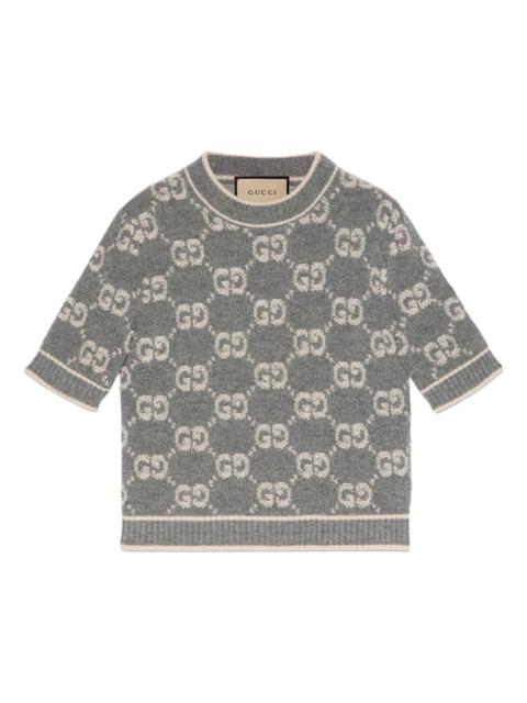 (WMNS) Gucci GG Wool Bouclé Jacquard Top 'Grey Ivory' 770059-XKCNA-1130