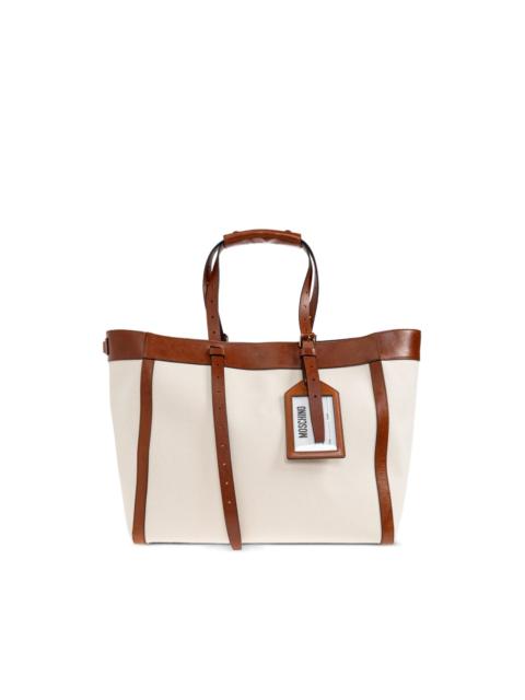 Moschino Trimmed tag tote bag