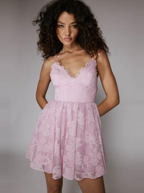 BARDOT Orelia Lace Mini Dress In Lilac
