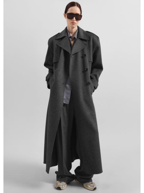 The Frankie Shop Nikola Padded Trench Coat - Dark Grey Melange