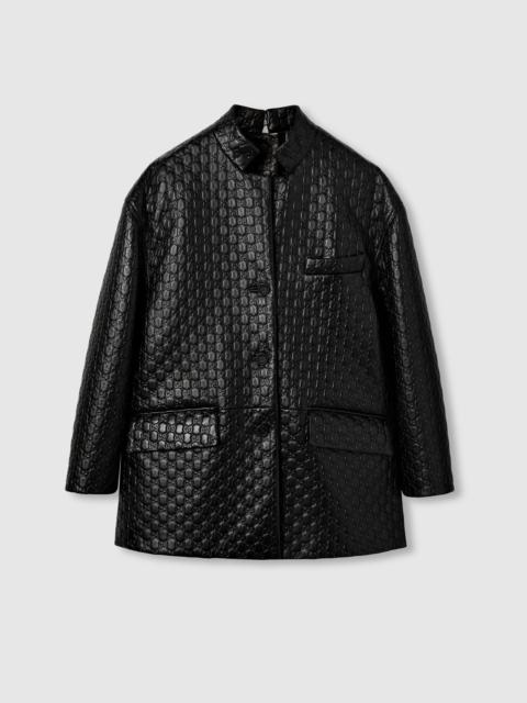 GUCCI GG embossed leather jacket