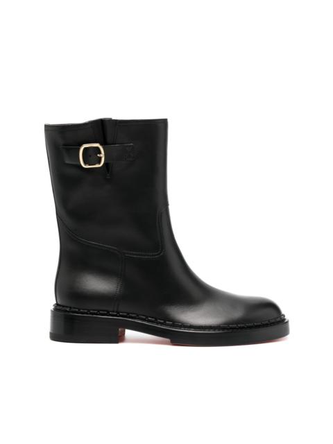 Santoni zip-up leather ankle boots