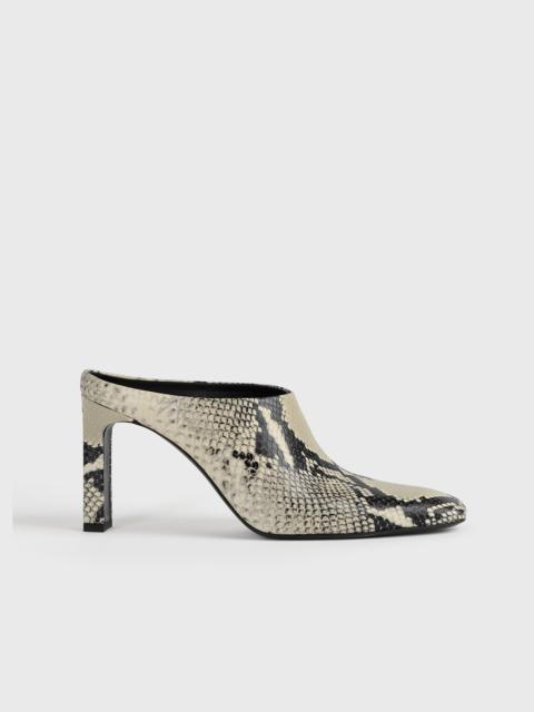 TOTEME Bar python-embossed mules black/ecru