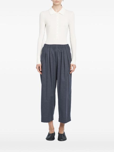 MARIA McMANUS long-sleeve button polo top