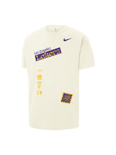 Nike Nike x NBA Los Angeles Lakers City Edition Courtside T-Shirt 'Beige Purple Yellow' FV9274-901