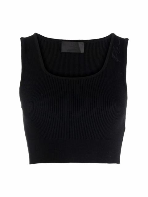 Signature wool cropped top