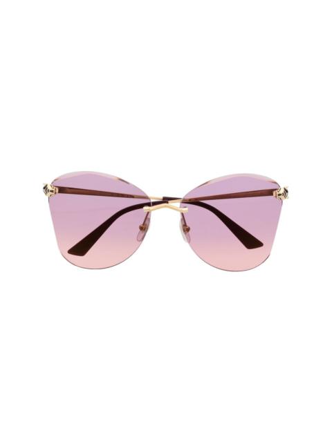 Cartier rounded frameless sunglasses