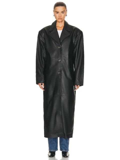 GRLFRND The Long Leather Coat