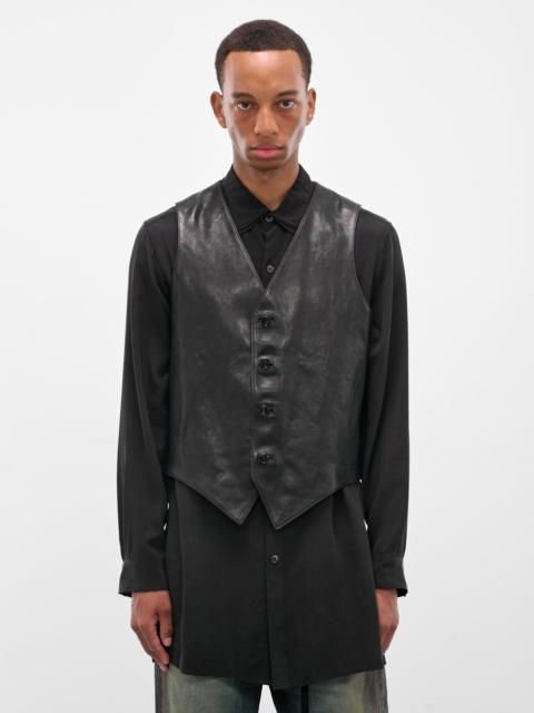 Ann Demeulemeester Alrik Black Lamb Leather Vest