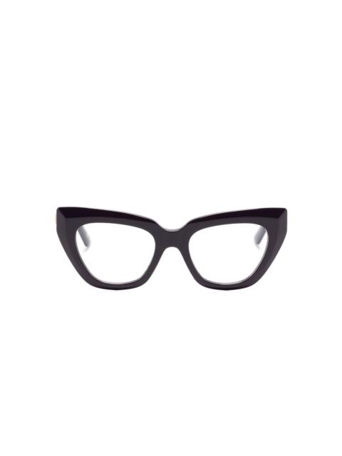 logo-plaque cat-eye glasses