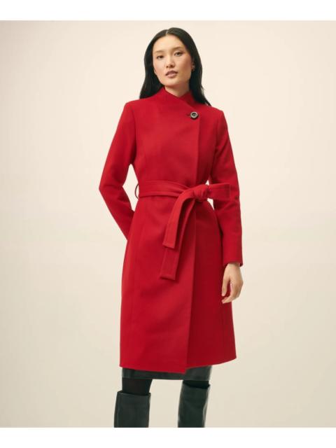 Brooks Brothers Wrap Coat in Water-Repellent Brushed-Twill Wool